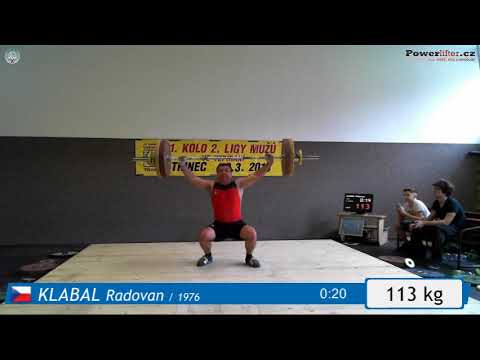 KLABAL Radovan (1976), 3. pokus v trhu 113 kg (národní rekord v kategorii Muži M2 -89kg)
