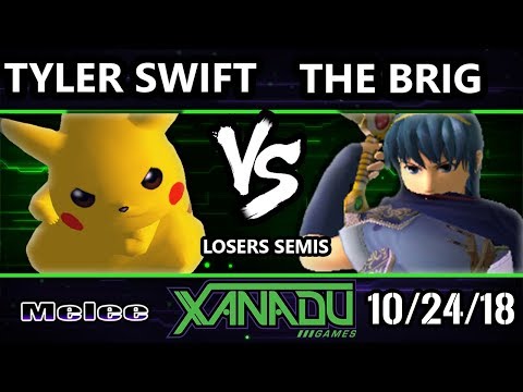 S@X 273 SSBM -  Tyler Swift (Pikachu) Vs.  The Brig (Marth) - Smash Melee Losers Semis