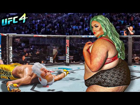 Old Bruce Lee vs. Burger Lady (EA sports UFC 4)