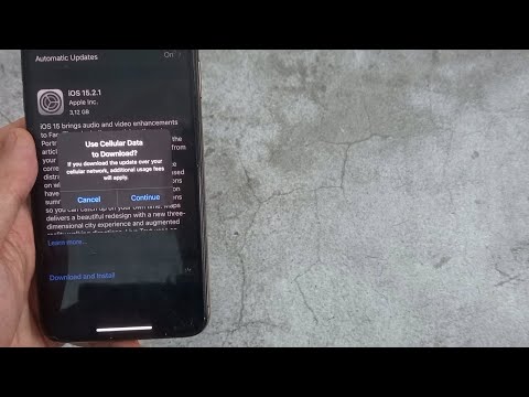 How to update IPhones without wifi IOS 15.2.1