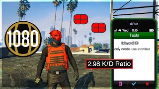 Level 1080 Savage Griefer With a 2.98 KD Gets Salty At My Atomizer on GTA 5 Online