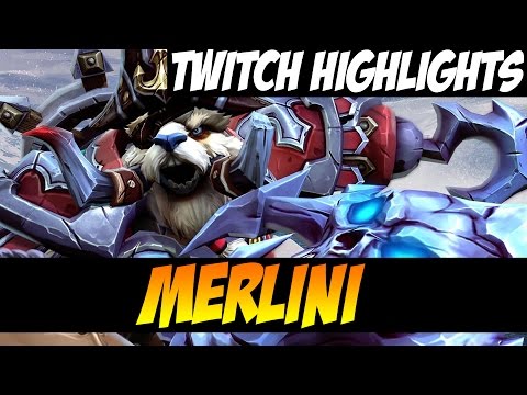MERLINI TWITCH HIGHLIGHTS - BEST TUSKAR ROAMING EVER - Patch 7.00 -  Dota 2