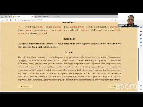 SB 3.31.33-34 by HG Vira Krishna das @ ISKCON Seshadripuram