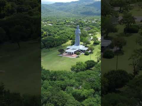 A 25 km de la ciudad de Salta, el bello Cristo de La Caldera 🤎🧡 #LaCaldera #salta  #drone #travel