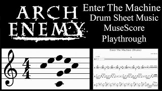 Enter The Machine Drum Sheet Music - Arch Enemy (MuseScore Playthrough)