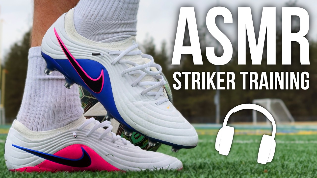 ASMR Striker Training Session For Soccer / Football In Nike Tiempo Maestro 
