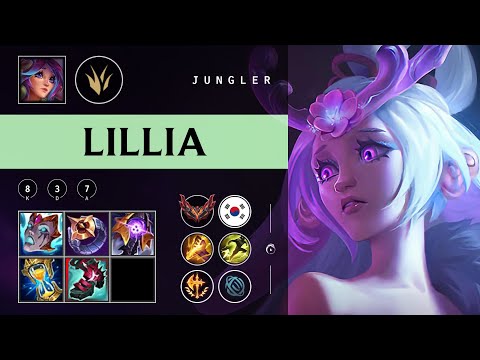 Lillia Jungle vs Diana - KR Grandmaster Patch 25.24