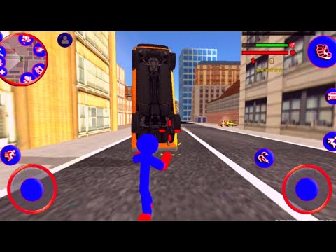 Superhero Spider Stickman Rope Hero Gangster Mafia Crime Simulator Android Gameplay By Games Zone