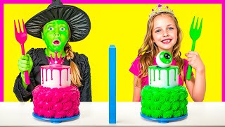 💚Elphaba VS Glinda🩷 WICKED Twin Telepathy Cake Challenge! ... SURPRISE GUEST ;)