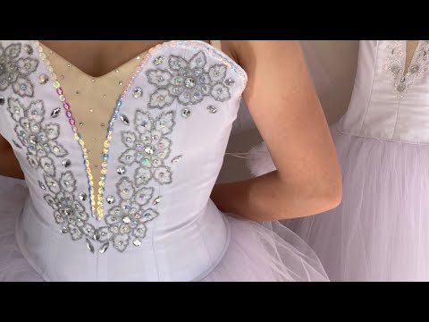 Stage Ballet Costume Snowflakes Waltz Nutcracker F 0078C - video 2