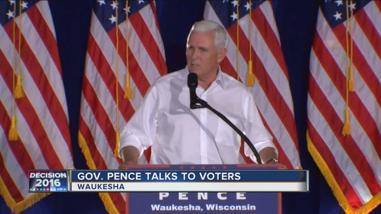 <h1 class=title>Mike Pence campaigned for Trump in Waukesha</h1>