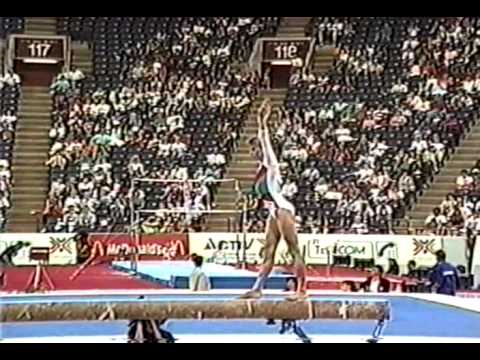 8th Team HUN Ildiko Balogh BB - 1991 World Gymnastics Championships 9.350