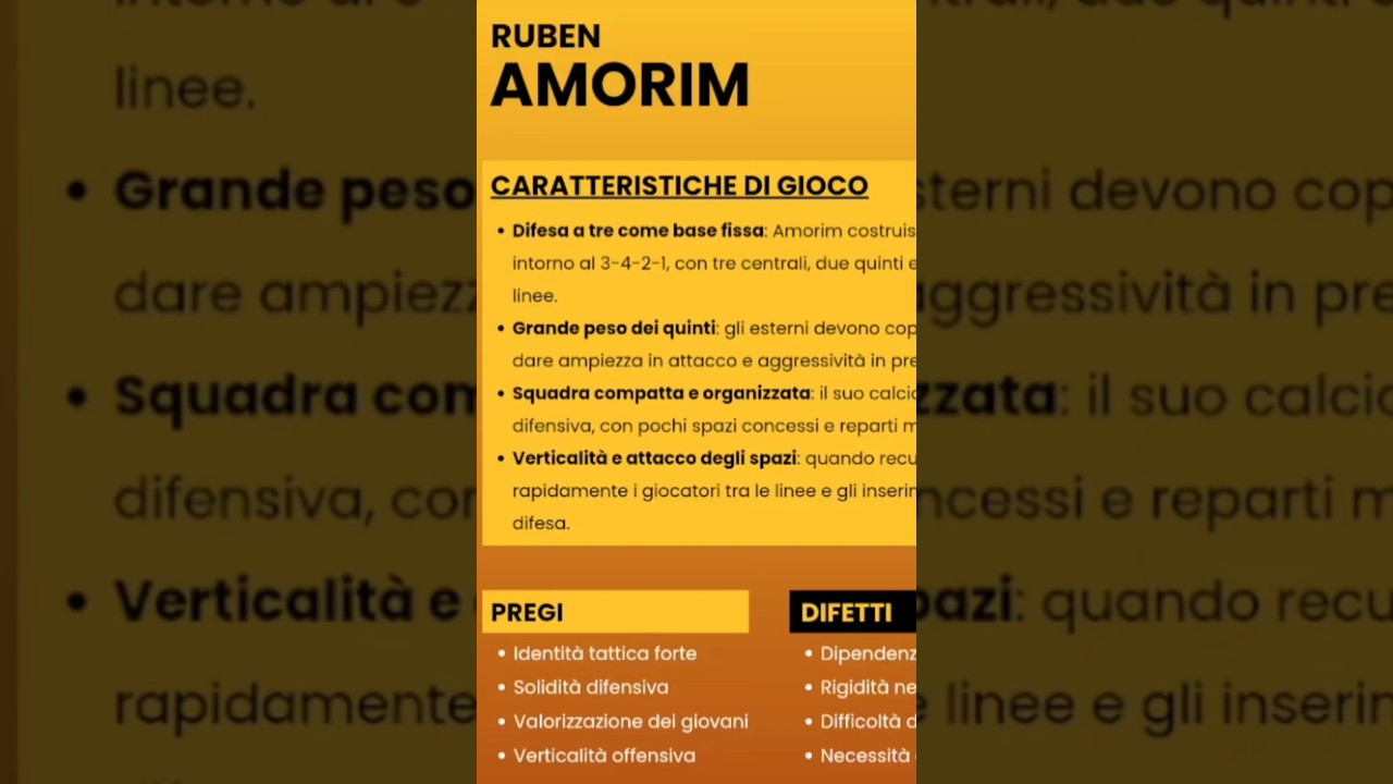 Il MILAN contatta AMORIM, ecco la scheda 🗂️
