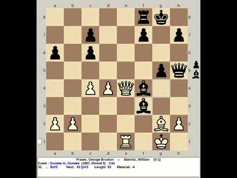 Fraser, George Brunton vs Steinitz, William | Dundee match, 1867 #chess