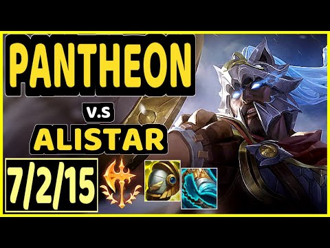 PANTHEON vs ALISTAR - 7/2/15 KDA BOTTOM SUPPORT GAMEPLAY - KR Ranked GRANDMASTER