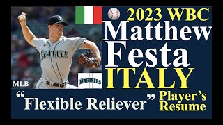 [Major Leaguer Resume Vol.97]“Flexible reliever!”: Matthew Festa(Seattle Mariners) : 2023 WBC Italy