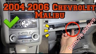 2004-2006 Chevrolet Malibu How to remove radio Install radio