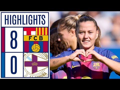 FC BARCELONA 8 - 0 DÉPOR ABANCA | RESUMEN LIGA F MOEVE