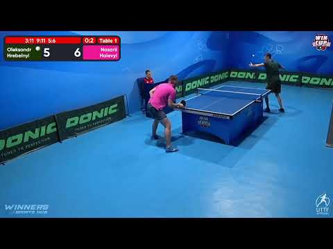 10:00 Oleksandr Hrebelnyi 0-3 Nazarii Haievyi West 1 WIN CUP 17.12.2022 | TABLE TENNIS WINCUP