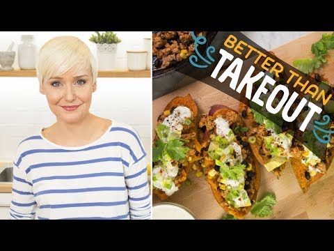 Turkey Taco Stuffed Sweet Potatoes (with The Domestic...