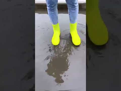 Non Slip Silicone Rain Boot Shoe Cover Waterproof Reusable Foldable Overshoes With Excellent Elastic