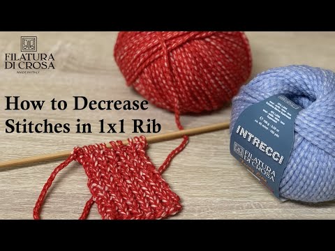 Knitting Basics How To Decrease Stitches In 1x1 Rib