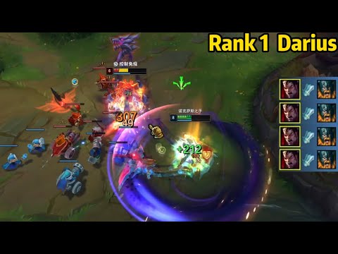 Rank 1 Darius: His Darius is UNSTOPPABLE in Toplane!
