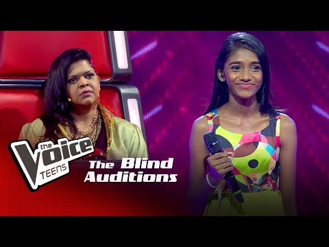 Rukshika Shyamali | Rathnapuren Gena A (රත්නපුරෙන්) | Blind Auditions |The Voice Teens Sri Lanka