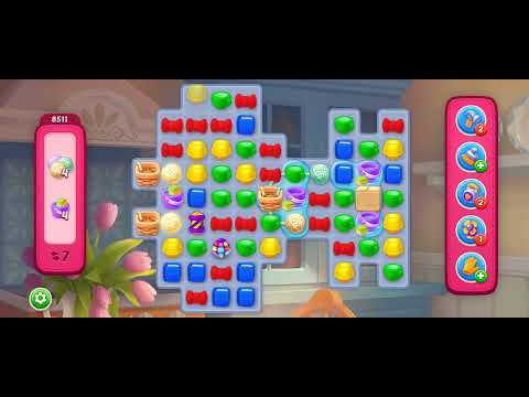 Playing Homescapes ASMR let's play ▶️ extra hard level 8511 Knitting Win 😸 Fun and Satisfying😄