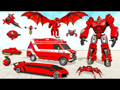 Ambulance Truck Robot Car Game - Robot Transformation Android Ios Gameplay ( Rution Games )