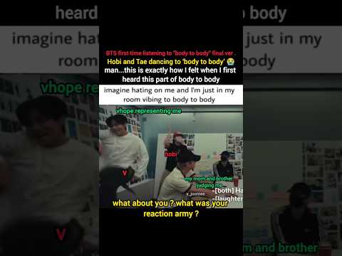 Taehyung & hobi dancing to body to body excitedly #bts #v #jhope #rm #suga #shorts #youtubeshorts