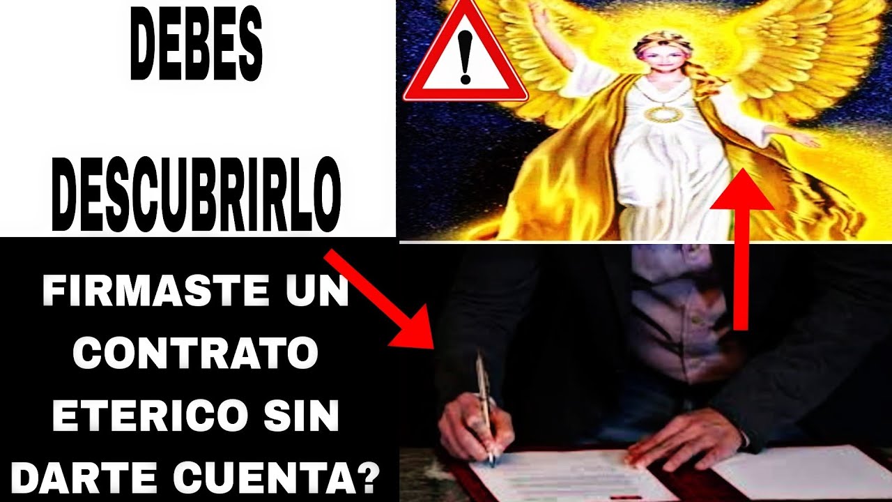 Estas por PERDER TU ALMA!!! Sino te das cuenta de lo que son LOS CONTRATOS ETERICOS.