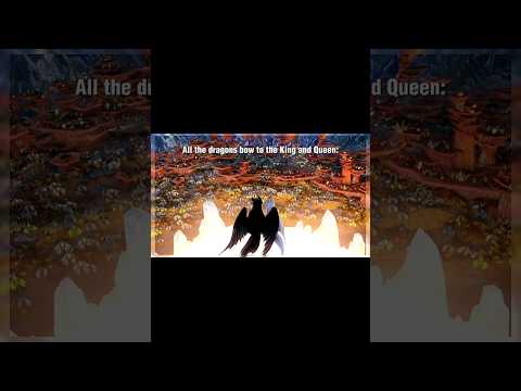 All the dragons bow except... [Id credit: @moonshadowthesimp2308 ]