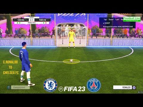 FIFA 23 | Chelsea vs. PSG | Penalty Shootout | Ronaldo to Chelsea vs Messi Neymar Mbappe - Gameplay