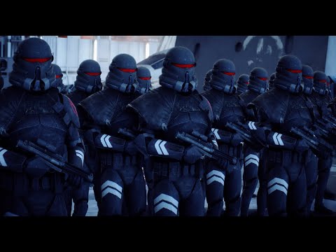 Darth Vader And Purge Troopers Defending Death Star