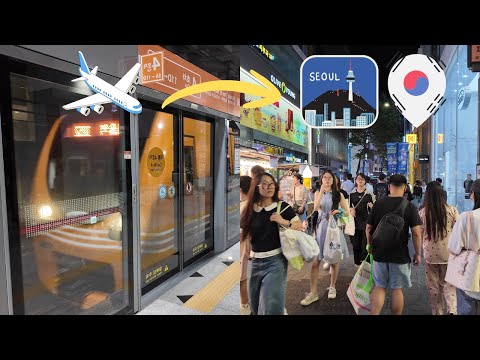 Full Trip Seoul Incheon Airport to Myeong-dong (Immigration, Train Ride, Subway, Fares, ATM)