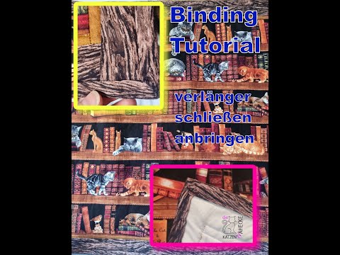 Binding Tutorial, Patchworkdecke- Wandbehang fertig stellen, Quilt,Binding verlängern und schließen