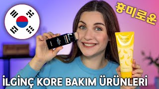 İLGİNÇ KORE CİLT BAKIM ÜRÜNLERİNİ DENEDİM 🧴😱🇰🇷