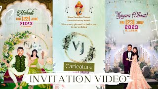 Wedding Invitation Video | Caricature | GC070 | #youtubevideo #gc #viral