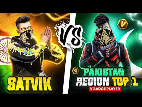SATVIK vs Pakistan V-Badge + Region TOP-1 Player🔥😍