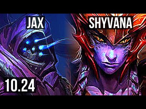 JAX vs SHYVANA (TOP) | Quadra, 1000+ games, Godlike | KR Diamond | v10.24