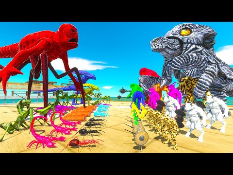 Titanus Red vs Orga | Giant Invertebrates Fights Infernals - Animal Revolt Battle Simulator