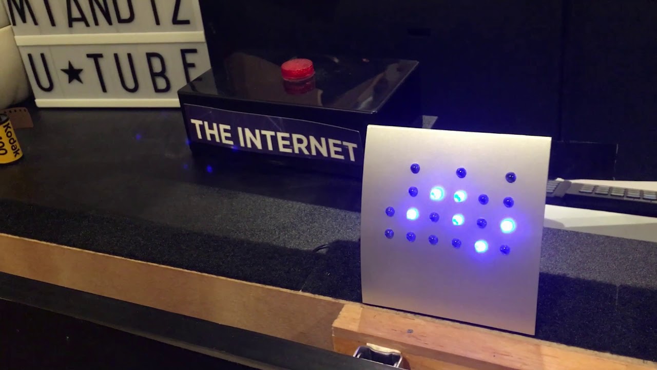 Crystal Blue Powers 2 BCD Direct Binary Clock Time Silver Blue LEDs GiZ WiZ  (02-02-2020)