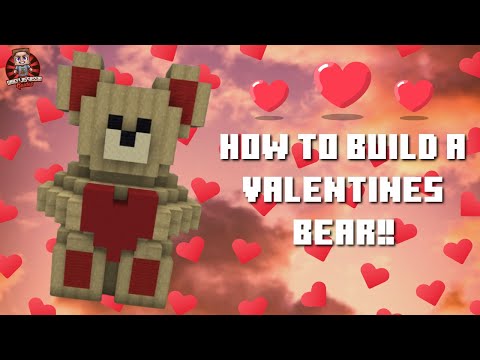 How to build a Valentine's Bear in Minecraft!! (Valentines Day Special)
