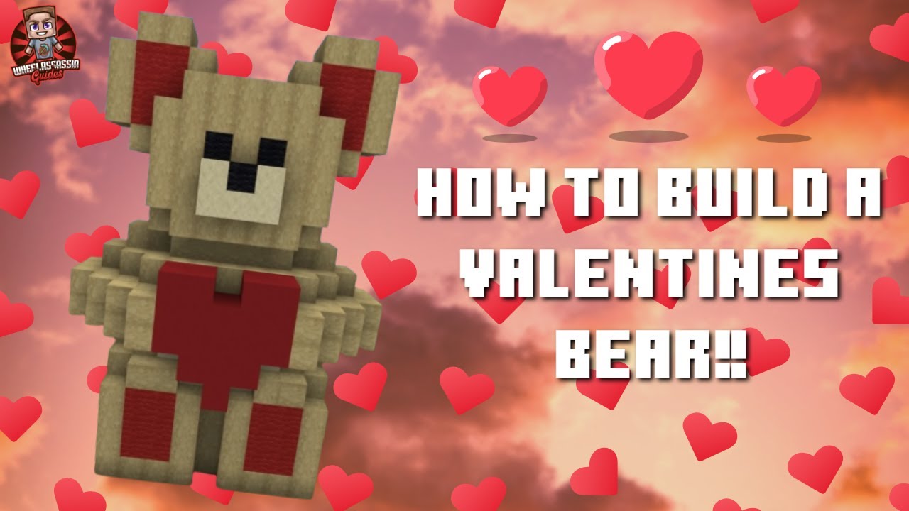 How to build a Valentine's Bear in Minecraft!! (Valentines Day Special)