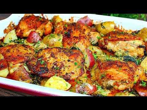Creamy Garlic Butter Chicken and Potatoes Recipe - Easy Chicken and Potatoes Recipe Video