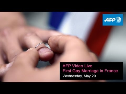 AFP Video Live: First Gay Marriage in Montpellier, France - Starts at 17h15 local time