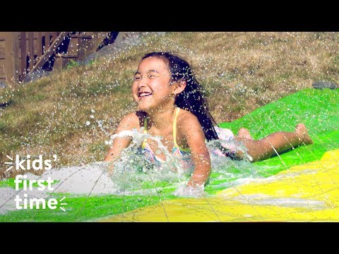Slip N' Slide | Kids First Time | HiHo Kids