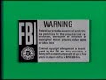 1983 Disney FBI Warning Screens Jungle Green Blue Variant