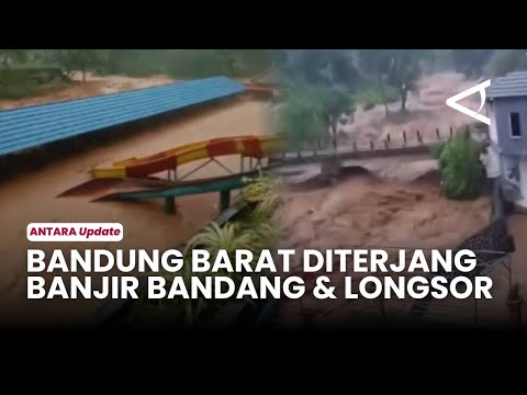 Sungai Cibitung meluap, Bandung Barat diterjang banjir bandang dan longsor